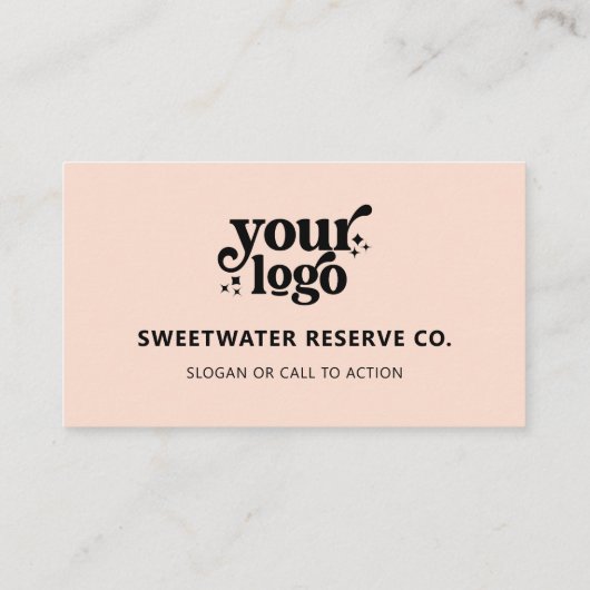 QR Code Business Logo Professional Modern Roze Visitekaartje (Achterkant)