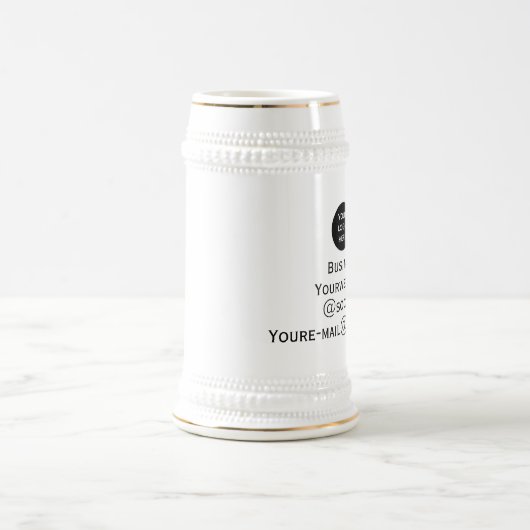 QR Code Business Logo Professional Zwart Modern Bierpul (Center)