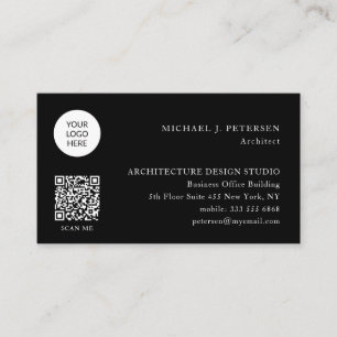 QR CODE business logo professioneel modern zwart Visitekaartje