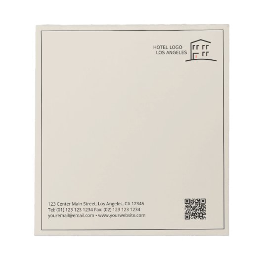 QR Code Business Logo Promotion-laptop Notitieblok (Voorkant)