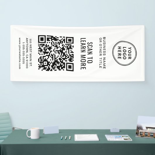 QR Code Business Logo Spandoek (Beurs)