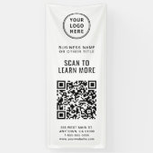 QR Code Business Logo Spandoek (Verticaal)