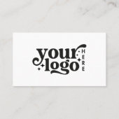 QR Code Business Logo White Modern Professional Visitekaartje (Achterkant)