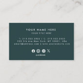 QR Code Business Logo | White Modern Professional Visitekaartje (Achterkant)