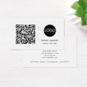 QR Code Business Logo Zwart Modern visitekaartje (Bureau)