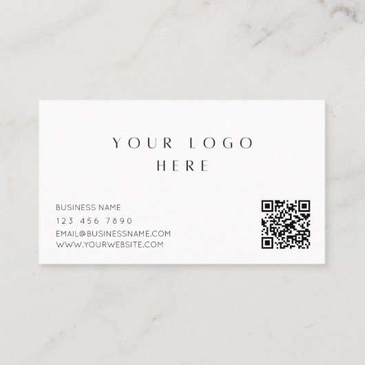 QR Code Business Loyalty Kaart (Achterkant)