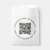 QR Code Business Minimalist Clean Simple White Bedankzakje (Voorkant)