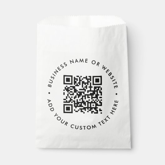 QR Code Business Minimalist Clean Simple White Bedankzakje (Voorkant)