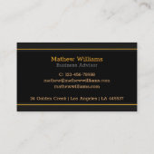 QR Code Business, Modern | Zwart monogram Pro Visitekaartje (Achterkant)