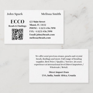 QR-code Business Monogram Visitekaartje