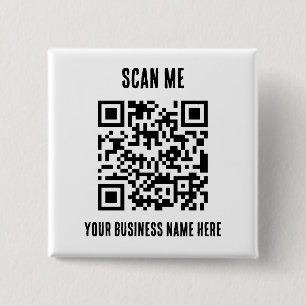 QR Code Business Promotion Vierkante Button 5,1 Cm