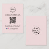 QR Code Business Website Scan me Sociale media Roz Visitekaartje (Voorkant / Achterkant)