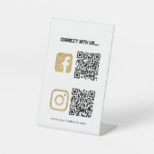 QR Code Business Website Sociale Media Scan me Reclamebord Met Voetstuk (Voorkant)