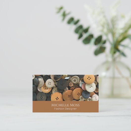 QR code Buttonnen Mode Professionele Seamstress Visitekaartje (Staand voorkant)