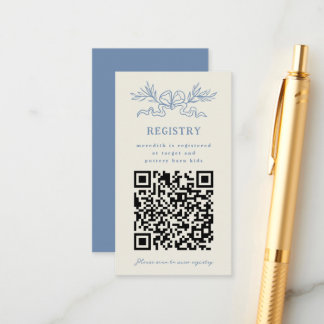 QR Code Cadeau Registratie Baby Shower  Informatiekaartje