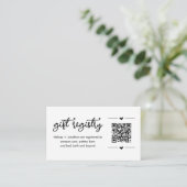 QR-code Cadeauregister Kaart invoegen (Staand voorkant)