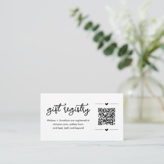 QR-code Cadeauregister Kaart invoegen (Staand voorkant)