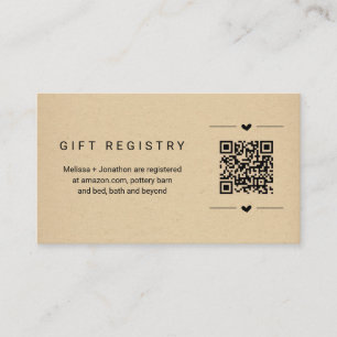 QR-code Cadeauregister Kaart invoegen