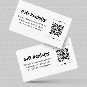 QR-code Cadeauregister Kaart invoegen