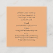 QR Code Calculator Orange Tutor Math Teacher Vierkante Visitekaartje (Achterkant)