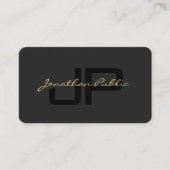 QR Code Calligraphy Gold Text Name Script Luxe Visitekaartje (Voorkant)