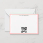 QR Code Calligraphy Script Name Modern Template Notitiekaartje (Achterkant)