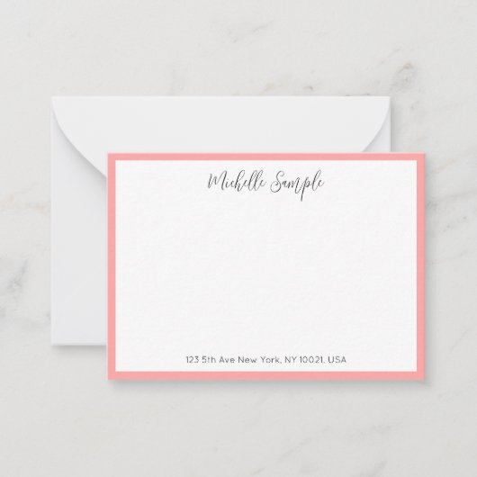 QR Code Calligraphy Script Name Modern Template Notitiekaartje (Voorkant)