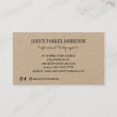 QR CODE  camerafotograaf kraft Visitekaartje (Achterkant)