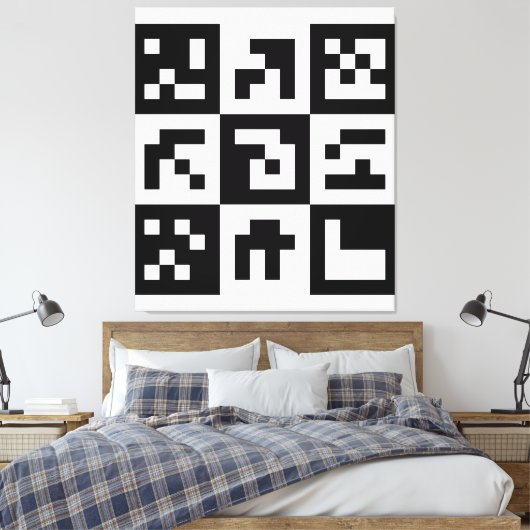 qr-code canvas afdruk (Insitu (Slaapkamer))