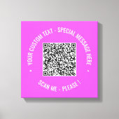 QR Code Canvas Aftasten Info en Aangepaste Tekst (Voorkant)