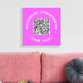 QR Code Canvas Aftasten Info en Aangepaste Tekst (Insitu (Woonkamer))