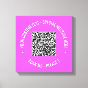 QR Code Canvas Aftasten Info en Aangepaste Tekst Afdruk