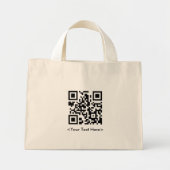 QR-code Canvas tas met tekst (Voorkant)