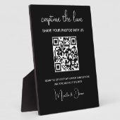 QR-code Capture the Love Wedding Photo Album Fotoplaat (Zijkant)