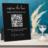 QR-code Capture the Love Wedding Photo Album Fotoplaat (Zijkant)