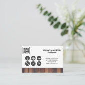 Qr-code | Carpentry-pictogrammen Visitekaartje (Staand voorkant)