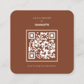 QR Code Carte de rendez-vous en terre cuite modern (Devant)