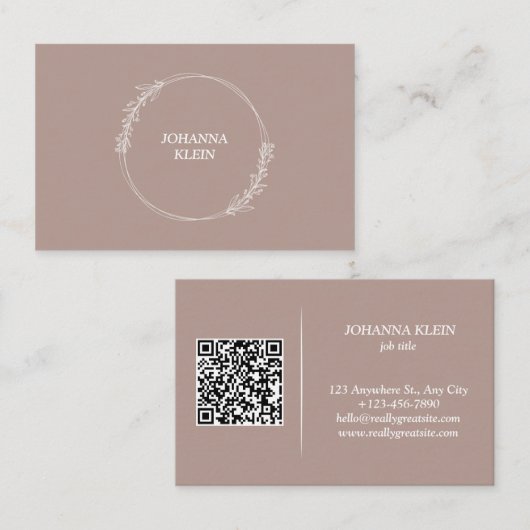 QR Code Carte de visite (Devant / Derrière)