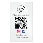QR Code Carte de visite Magnet médias sociaux (devant Vertical)