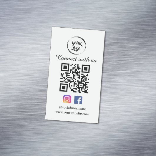 QR Code Carte de visite Magnet médias sociaux (In Situ)