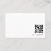 QR Code Carte de visite moderne | Blanc simple (Dos)