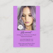 QR Code cartes de visite modernes pour maquilleur (Dos)