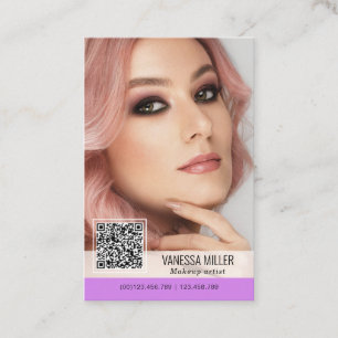 QR Code cartes de visite modernes pour maquilleur