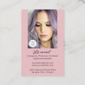 QR Code cartes de visite modernes pour maquilleur  (Dos)