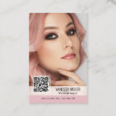 QR Code cartes de visite modernes pour maquilleur  (Devant)