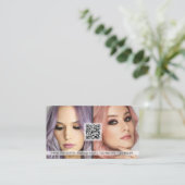 QR Code cartes de visite photo pour maquilleur (Debout devant)