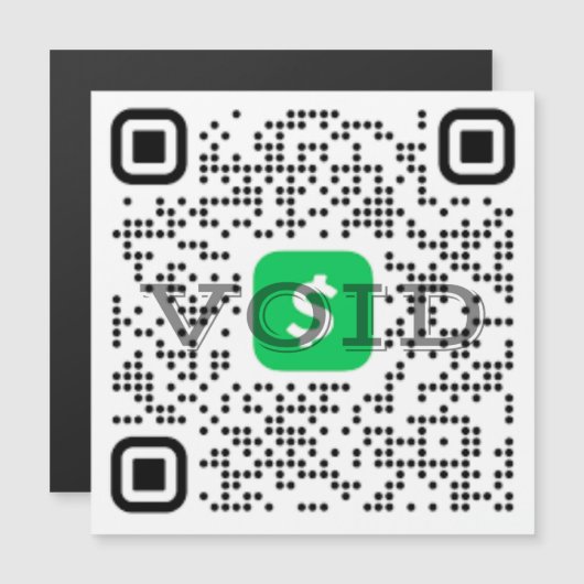 QR Code Cash App-magneet (Voorkant / Achterkant)