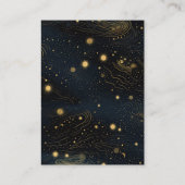 QR code Celestial Crescent Moon Goud Bruiloft Informatiekaartje (Achterkant)