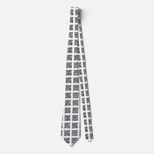 QR Code Check Pattern Stropdas (Voorkant)