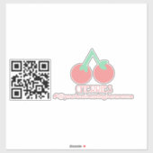 QR Code Cherries Nom commercial autocollant autoco (Feuille)